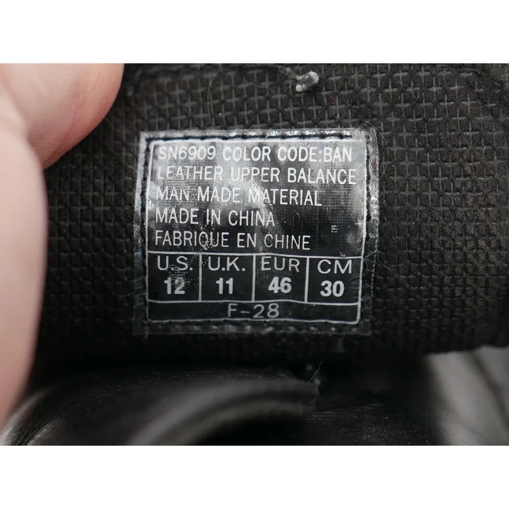 Vtg Skechers Y2K Chunky Grunge SN6909 Boots Black Leather Buckle Men's Size 12